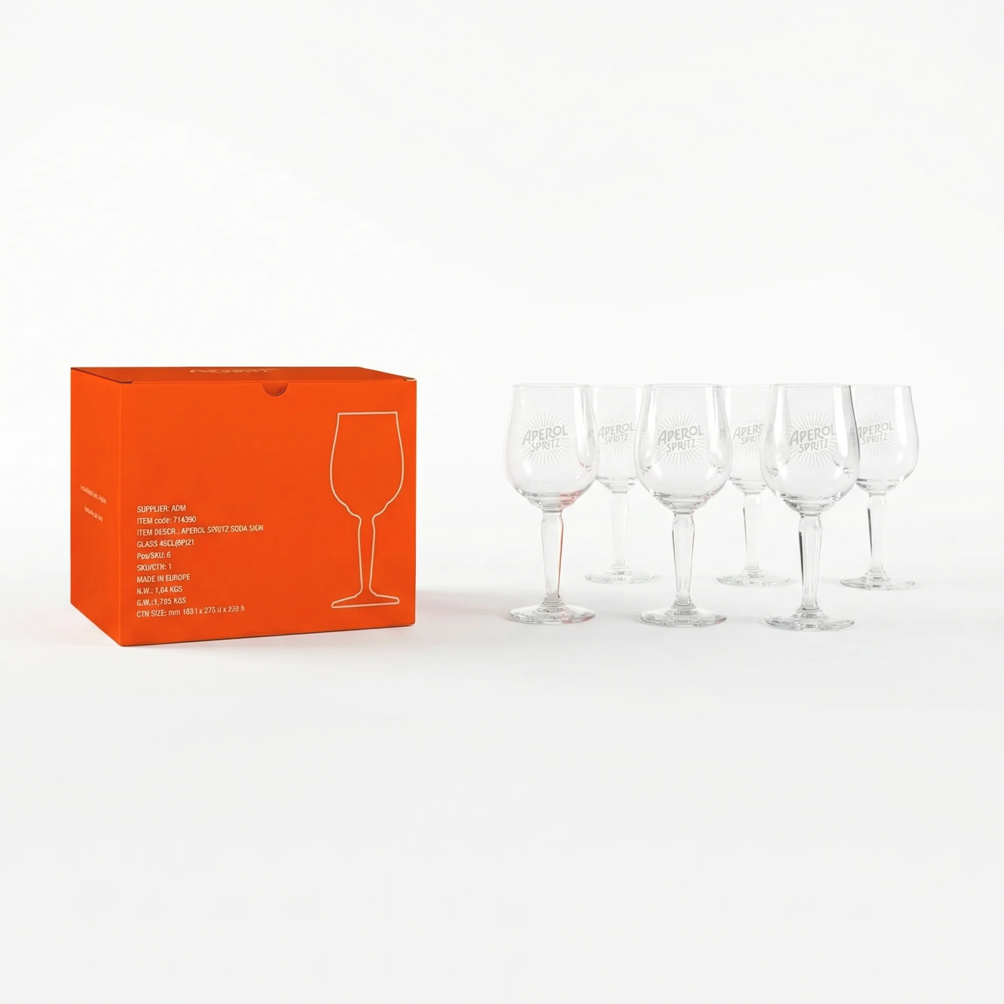 APEROL SPRITZ 6 SIGNATURE GLASSES BOX - Image 5
