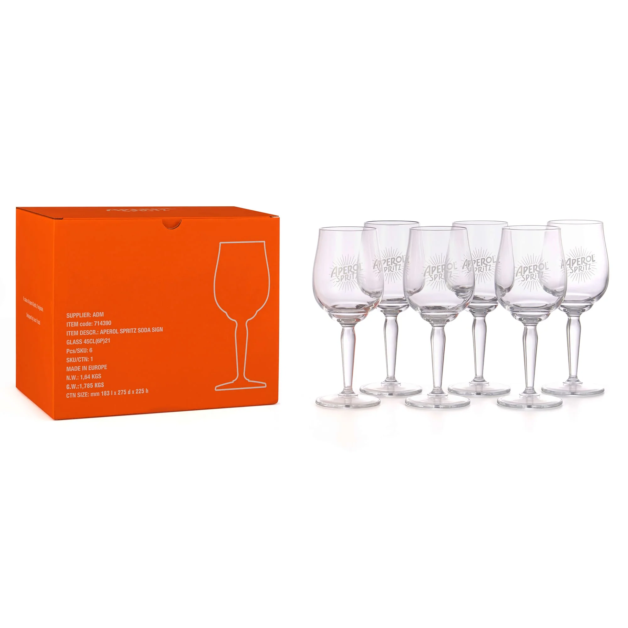 APEROL SPRITZ 6 SIGNATURE GLASSES BOX - Image 5