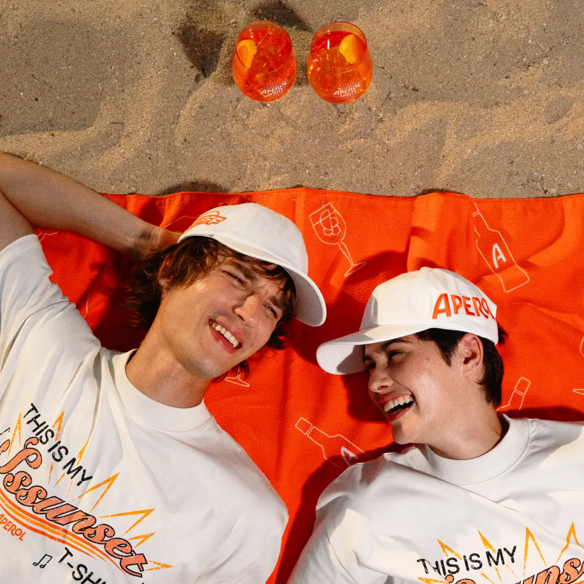 WHITE CAP WITH EMBROIDERED APEROL AND SSSTUFFF LOGOS - Image 9