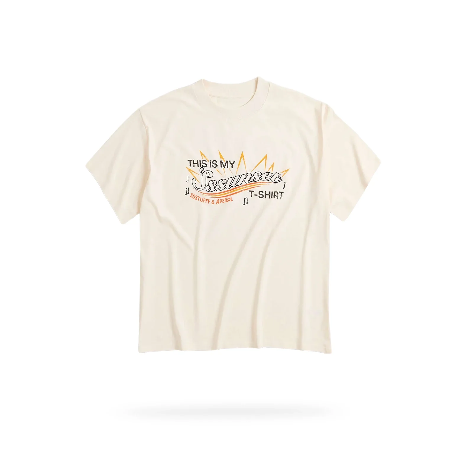 BEIGE APEROL T-SHIRT THIS IS MY SSSUNSET - Image 3