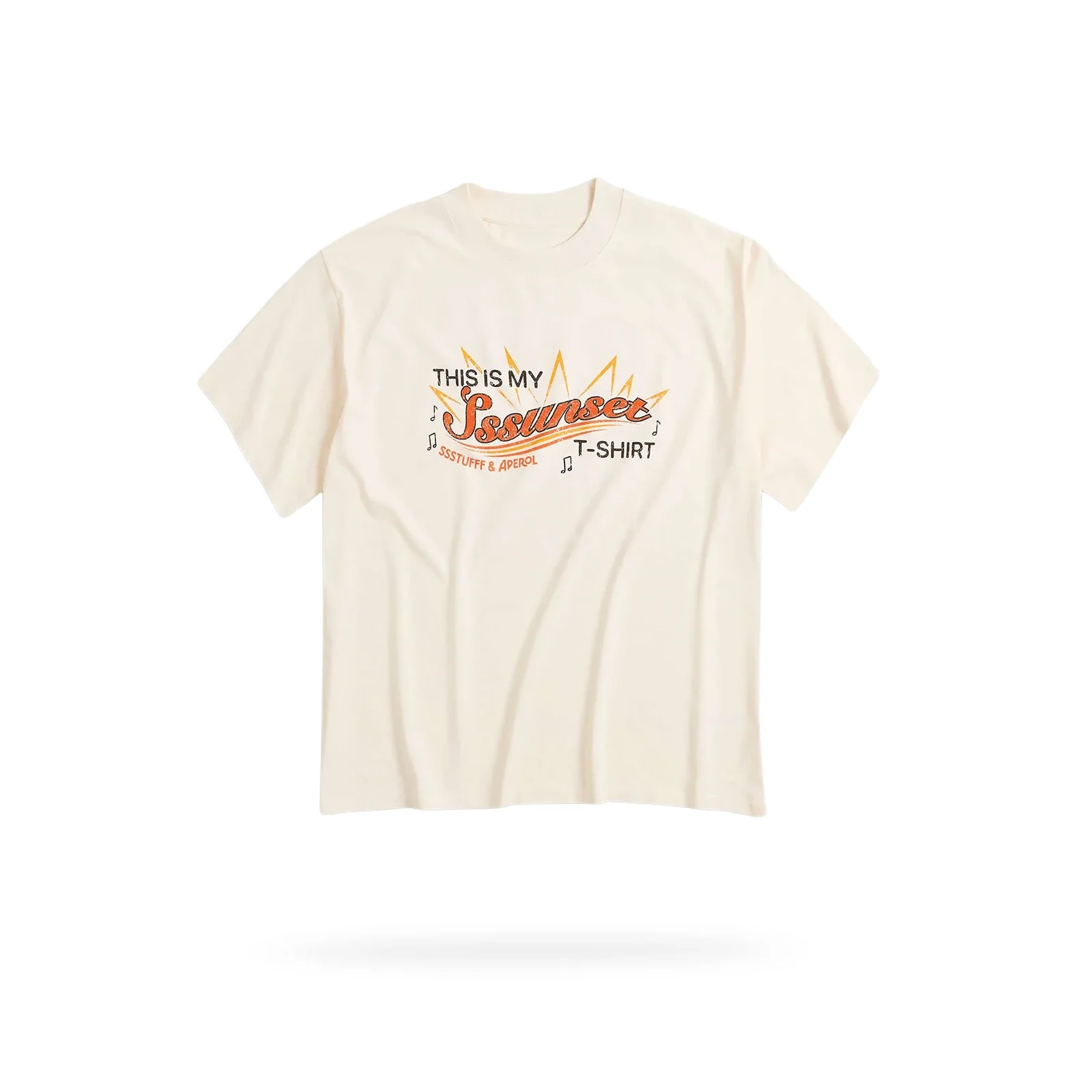 BEIGE APEROL T-SHIRT THIS IS MY SSSUNSET - Image 4